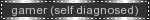 self diagnosed gamer